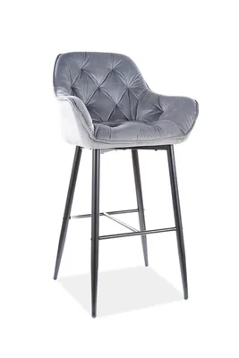 Immagine prodotto di Sedia da bar LUSINE - grigio / nero