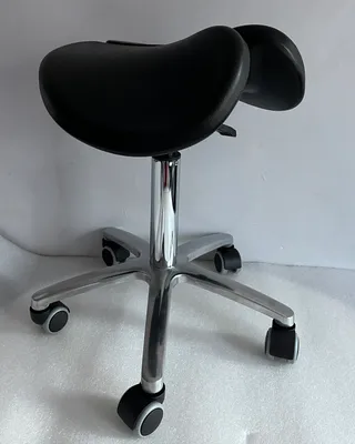 Produktbild von Sattelstuhl. Hocker Drehhocker. schwarzer Sattel ICO 01