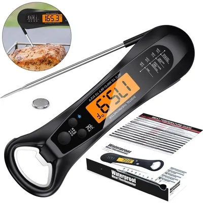 Produktbild von Digitales Küchenthermometer Braten BBQ Koch Thermometer Haushaltsthermometer Küche, Schnellmessung 2-3s, präzise 0,1°C, Backofen & BBQ