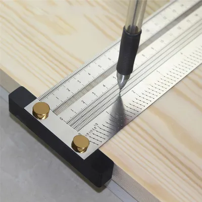 Produktbild von Präzisions-T-Linieal 8 Zoll hochwertig Holzverarbeitung