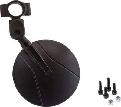 Immagine prodotto di Specchietto FAR Flexi Enduro pieghevole nero, compatibile con manubri da 22-24 mm. Specchietto da manubrio da motocross omologato per la circolazione su strada - 7699 Universal