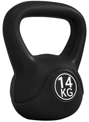 Produktbild von Kettlebell Kugelhantel 14 kg Gewicht-Hantel mit Sand befüllt für Anfänger Schwarz