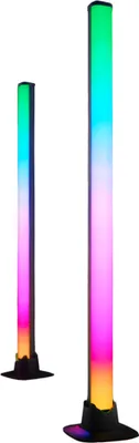 Zdjęcie produktu dla Lampa stołowa muzyczna RGB z pilotem czarna 55 cm 2 sztuki wbudowany LED Boy RL