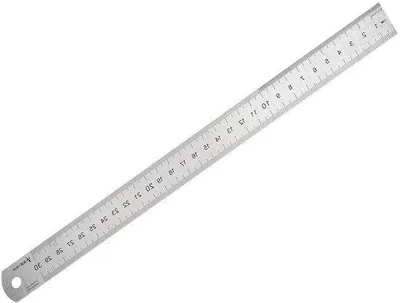 Immagine prodotto di Righello in acciaio inossidabile da 12 pollici - Strumento di misurazione in metallo per la progettazione architettonica - Colore argento
