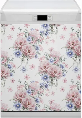 Produktbild von Magnete  Dekorative Magnet Folie für Geschirrspüler 60x80 cm Küche  - Zartes Bouquet