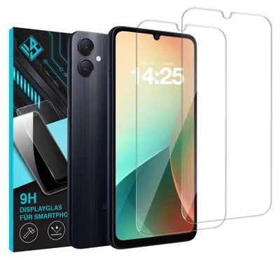 Produktbild von 2x 9H Schutzglas Displayschutzfolie für Samsung Galaxy A05 Displayglas Displayschutz Glas Panzerfolie Schutzglasfolie