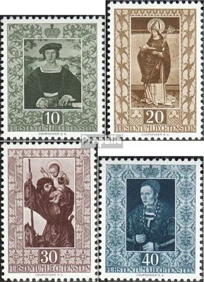 Produktbild von Briefmarken Liechtenstein 1953 Mi 311-314 (kompl.Ausg.) gestempelt Gemälde