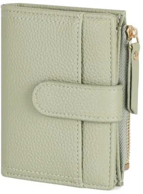 Produktbild von PromoHome® Damen Geldbörse Klein Reißverschluss Münzfach Kreditkartenfächer Hellgrün