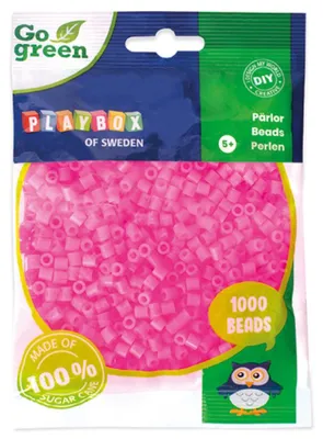 Produktbild von Playbox Bügelperlen Go green Midi 1000 Stk. rosa