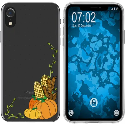 Produktbild von PhoneNatic Case kompatibel mit Apple iPhone Xr Silikon-Hülle Herbst Erntedankfest/Thanksgiving M5