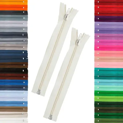 Produktbild von 50 Reißverschlüsse 5mm spiral, 18cm, unteilbar, Autolock, Farbe frei wählbar, Farbe:031 hellbeige