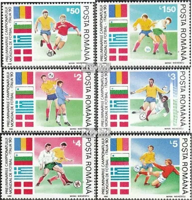 Produktbild von Briefmarken Rumänien 1990 Mi 4586-4591 (kompl.Ausg.) postfrisch Fußball WM 90 Italien