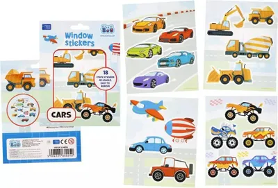 Produktbild von Fensteraufkleber Sticker BOO Cars 18 Stück