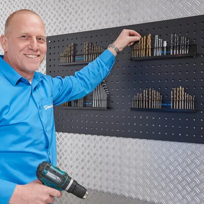 Productafbeelding van Borenhouder passend op gatenbord - 2 stuks