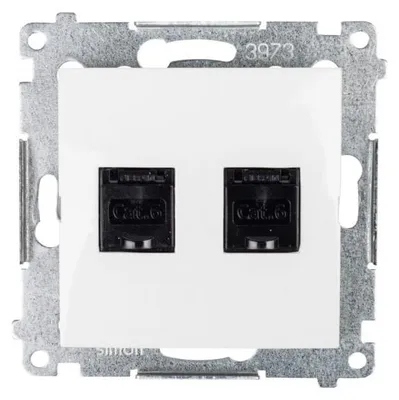 Immagine prodotto di RJ45 cat.6 Presa doppia per computer senza telaio D62.01/11 KONTAKT SIMON