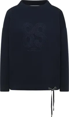 Productafbeelding van Geborduurd Funnel Neck shirt, model 35512, universele blauwe kleur, maat M