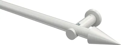 Produktbild von Interdeco Gardinenstange / Vorhangstange Weiß, Typ Platon Savio (Kegel) ohne Ringe, 20 mm Ø 1-läufig, 100 cm