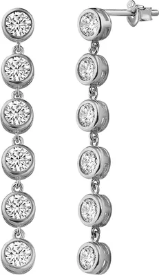 Produktbild von Dkeniz Ohrhänger 925/- Sterling Silber 5cm Weiß Zirkonia weiß 145230062