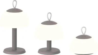 Immagine prodotto di Lampada da tavolo Lesbos 3 in 1 - Taupe - H8 x Ø14
