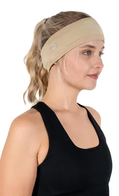 Produktbild von Stark Soul® Premium Sportstirnband – Feuchtigkeitsableitendes, Rutschfestes Stirnband für Männer und Frauen – Beige