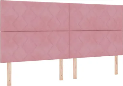 Obrázok produktu pre vidaXL LED čelo postele, ružové, 200 cm, zamatové