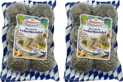 Produktbild von Food-United Knödel - Leberknödel aus Bayern 2x400g, 12 herzafte Leberknödel von ZIMMERMANN Fleischwerke, passend für Brotzeit und Bier