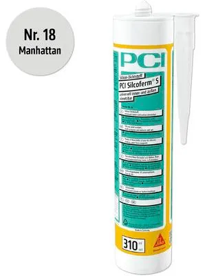 Produktbild von PCI Silcoferm® S Silikon Dichtstoff für innen und aussen manhattan 310 ml