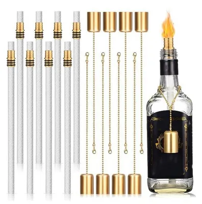 Produktbild von Weinflasche Fackel Kit - Garten Dekoration - 8er Set