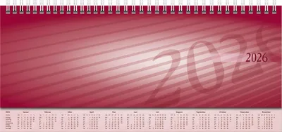 Produktbild von 2026 Rido Querterminbuch Sequenz 297×105 mm bordeaux