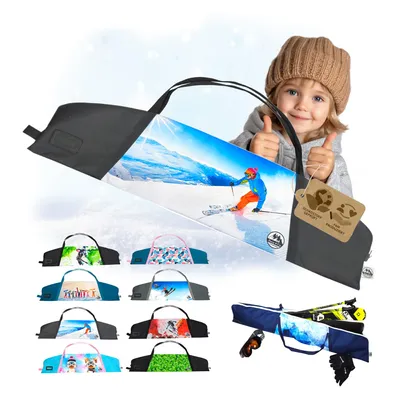 Produktbild von Skitasche für Kinder Kinderskitasche Skisack für Ski und Skistöcke Skibag Skicover wasserdicht 105cm 125cm 145cm (Modell 5/145cm)