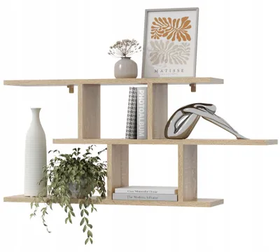 Produktbild von Wandregal Sonoma-Eiche 100cm – Hängeregal aus MDF – Bücherregal für Wohnzimmer, Schlafzimmer, Küche