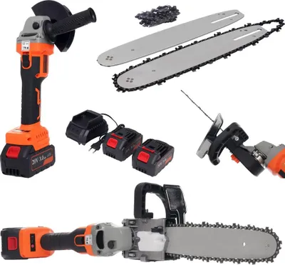 Obrázek produktu pro Aku řetězová pila a bruska Kraft&Dele KD10624, 40 cm, 20 V, 3000 mAh