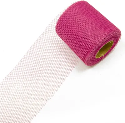 Zdjęcie produktu dla Tiulowa wstążka dekoracyjna fuksja 20m - jeden rozmiar