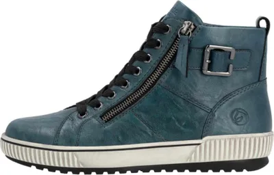 Produktbild von Remonte Damen sportliche Ankle Boots/ Schnürstiefeletten Blau (Petrol) Glattleder Größe: 39