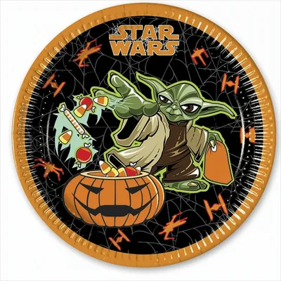 Produktbild von Star Wars Halloween Pappteller Groß 23cm 8 Stück