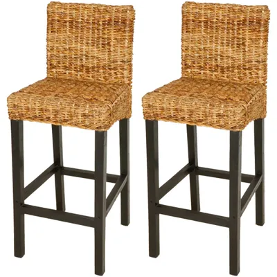 Image de vidaXL Tabouret de bar 2 pcs. Abaca