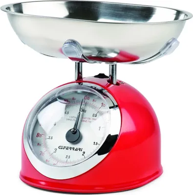 Zdjęcie produktu dla G3 Ferrari Aska, Waga kuchenna mechaniczna, 5 kg, 25 g, Czerwony, Stal nierdzewna, Metal, Blat