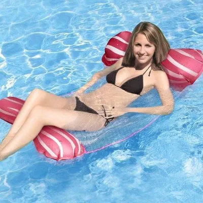 Produktbild von Famanu Aufblasbare Hängematte 4-in-1 Multifunktional Leichtgewicht Schwimmstuhl mit Tragetasche - Blau