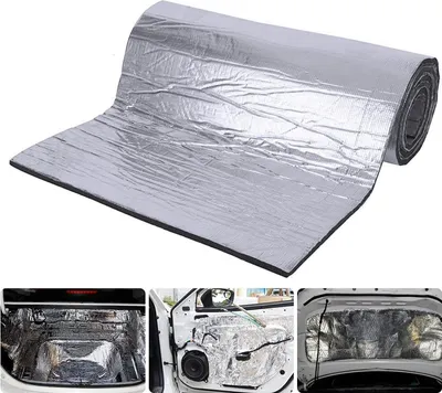 Produktbild von D?mmmatte Auto Schallschutzmatte Isolierung Matte Schaumstoff, selbstklebende Mattenrolle, Feuerfest, Feuchtigkeitsfest, Wasserdicht,200cm*50cm*10mm