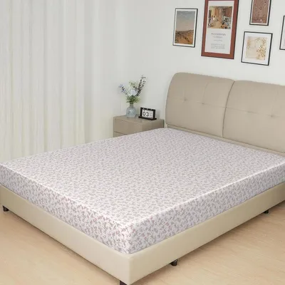 Productafbeelding van Satin Hoeslaken, Zijdezacht Polyester Satijn Weefsel, 36 cm Diepe Zakken met Elastieke Hoekbanden, 90 x 200 x 36 cm, Roze Bloemen