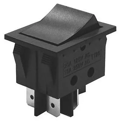 Obrázok produktu pre Vypínač kolískový 250V/15A ON-OFF čierny KCD2-2
