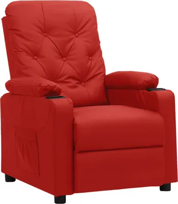 Image de Fauteuil inclinable Rouge bordeaux Similicuir