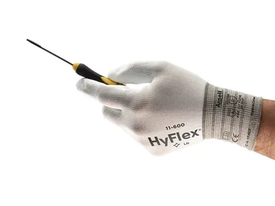 Produktbild von Handschuhe HyFlex 11-600 Gr.7 weiß EN 388 PSA II Nyl.m.PU ANSELL