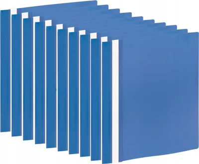 Produktbild von 10x DONAU 1704001-10 Schnellhefter A4 Multilochung PVC blau