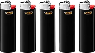 Produktbild von BIC Feuerzeug: Reibrad Maxi Schwarz J26 - 5er Set