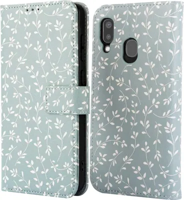 Image de imoshion Bibliothèque design pour le Samsung Galaxy A20e - Fleurs vertes fumées