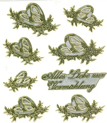 Produktbild von Relief Sticker Ringe Rosen