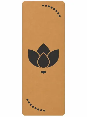 Produktbild von Korkmatte 61x183 cm mit Aufdruck LOTUS ORBIT für Yoga, Fitness und Pilates
