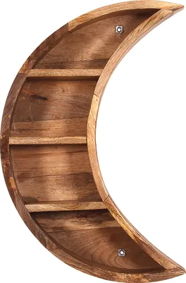 Produktbild von Möbilia Wand-Regal | Halbmond-Form | Mango-Holz | B 40 x T 13 x H 60 cm | natur | 22020008 | Serie REGAL