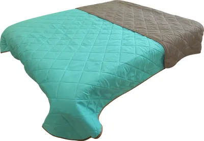 Produktbild von Tagesdecke Bettüberwurf Allzweckdecke ca. 220x240 cm Überwurf Patchwork Sofa XXL Design: VINTAGE Uni Wende Türkis
